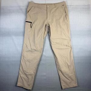 REI Co-op Trailmade Pants Mens 40x34 Tan Hiking Fishing Light Stretch Travel